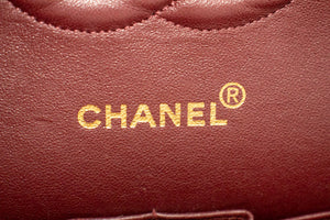 CHANEL Classic Double Flap 10" Chain Shoulder Bag Black Lambskin p29 hannari-shop
