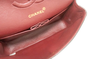 CHANEL Classic Double Flap 10" Chain Shoulder Bag Black Lambskin p29 hannari-shop