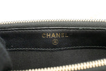 CHANEL Lammleder Perlen Geldbörse an Kette WOC Doppelreißverschluss Kettentasche L17