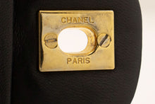CHANEL Classic Double Flap 10" Chain Shoulder Bag Black Lambskin p99 hannari-shop