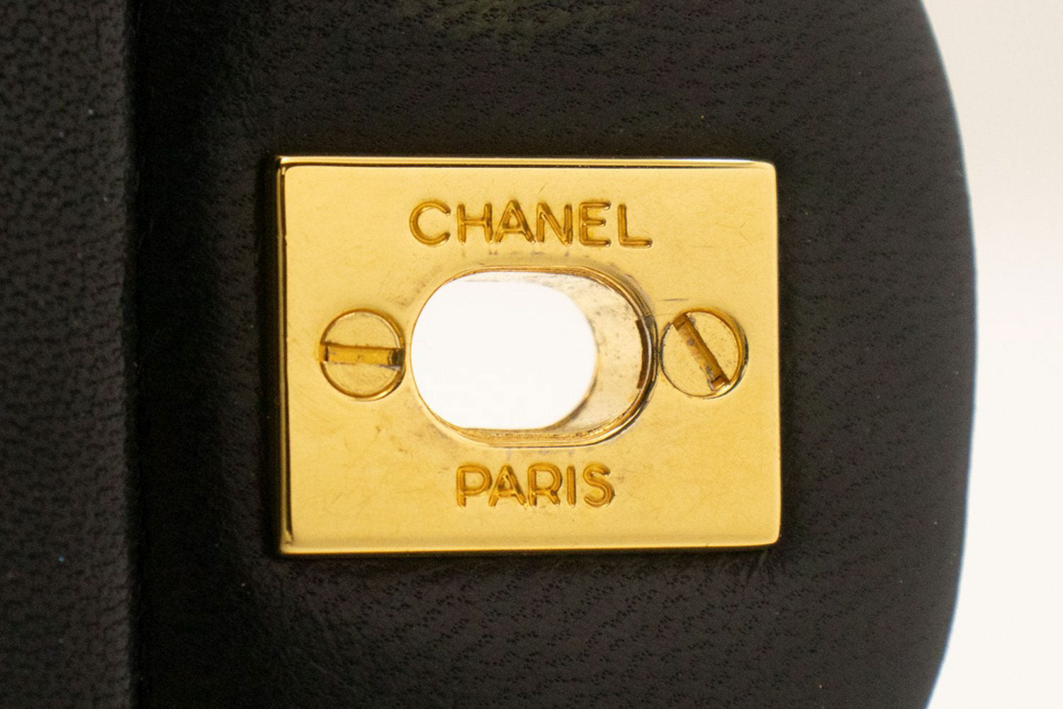 CHANEL Classic Double Flap 10" Chain Shoulder Bag Black Lambskin ad8 hannari-shop