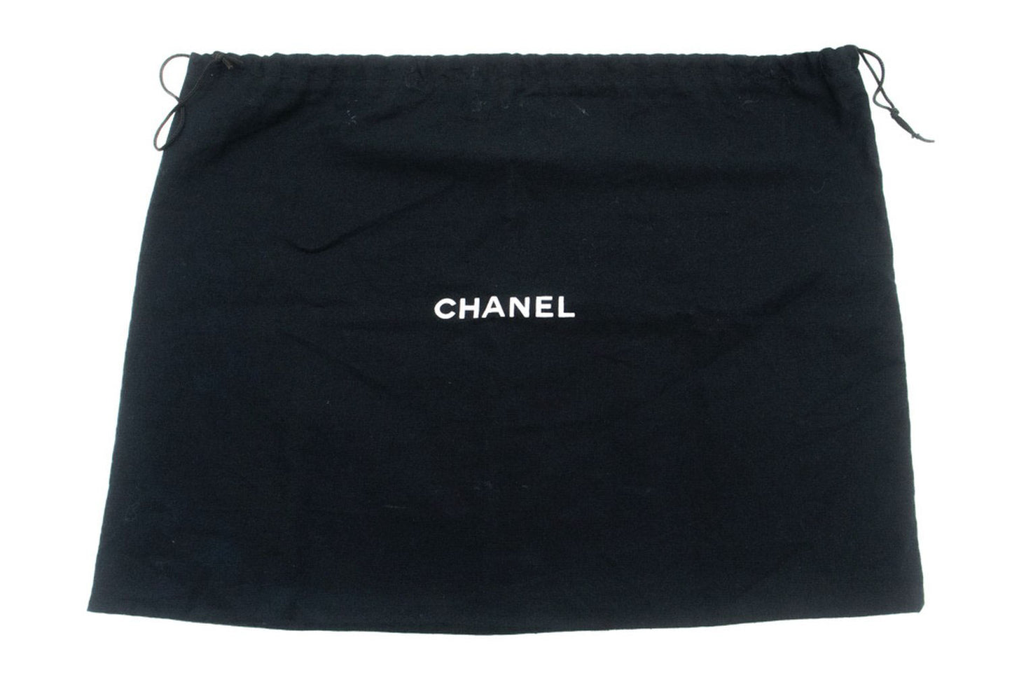 CHANEL Classic Double Flap 10" Chain Shoulder Bag Black Lambskin ad8 hannari-shop