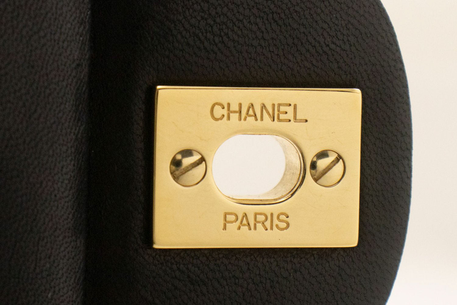 CHANEL Classic Double Flap 10" Chain Shoulder Bag Black Lambskin ac9 hannari-shop