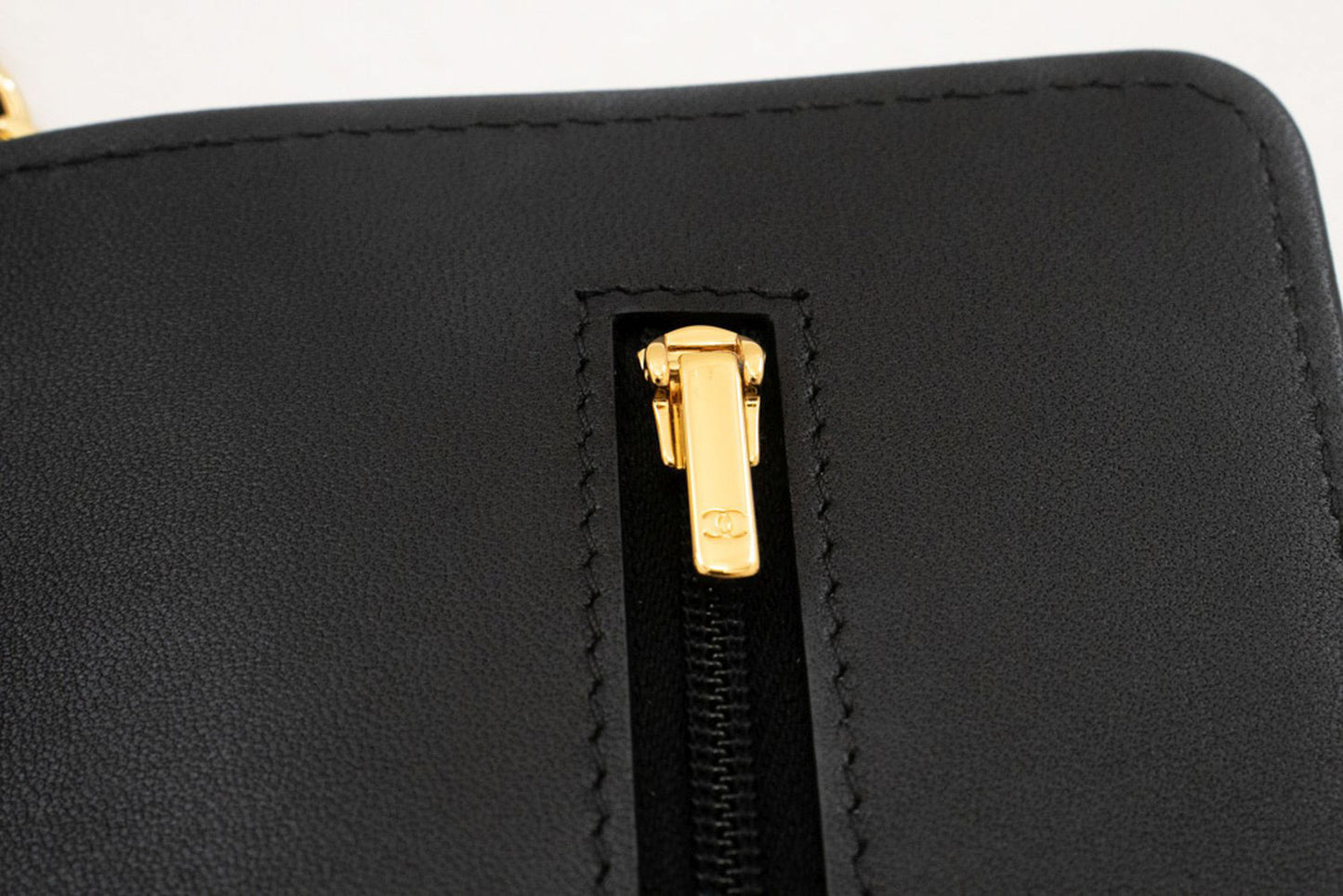 CHANEL Black Classic Wallet On Chain WOC Shoulder Bag Crossbody ae8 hannari-shop