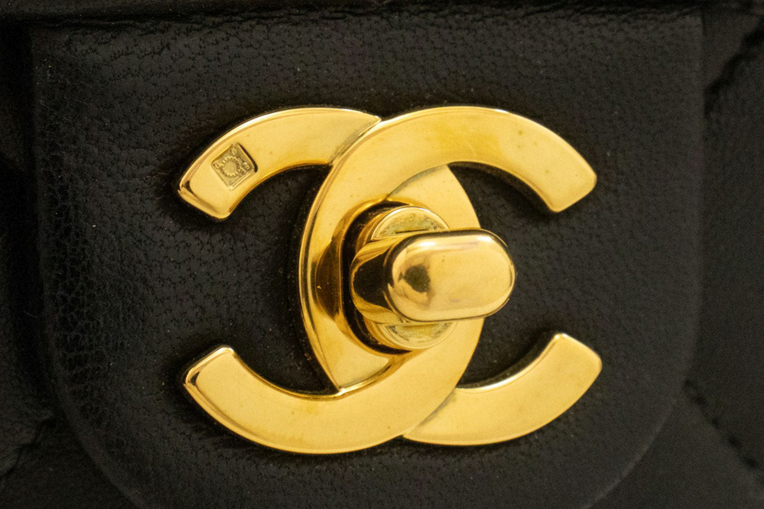 CHANEL Mini Square Small Chain Shoulder Bag Crossbody Black Lamb af1 hannari-shop