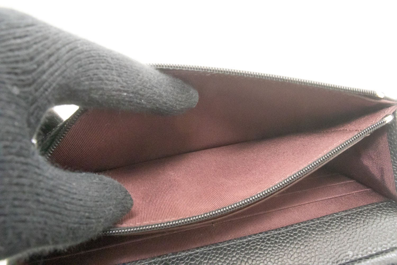 CHANEL Grained Calfskin Wallet On Chain WOC Black Shoulder Bag ag2 hannari-shop