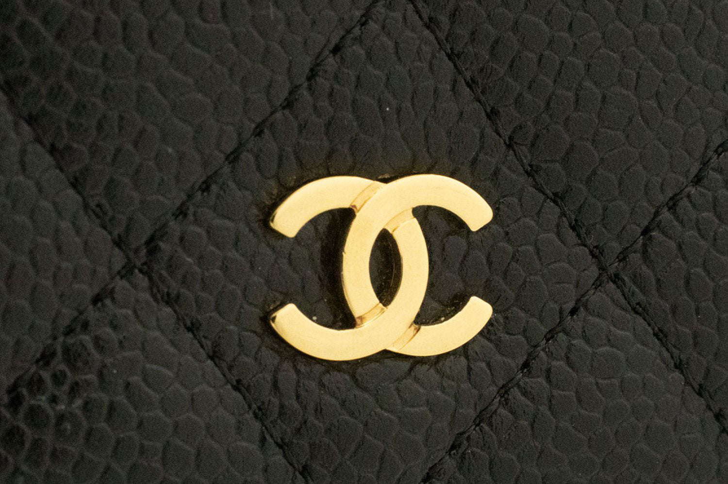 CHANEL Grained Calfskin Wallet On Chain WOC Black Shoulder Bag af8 hannari-shop