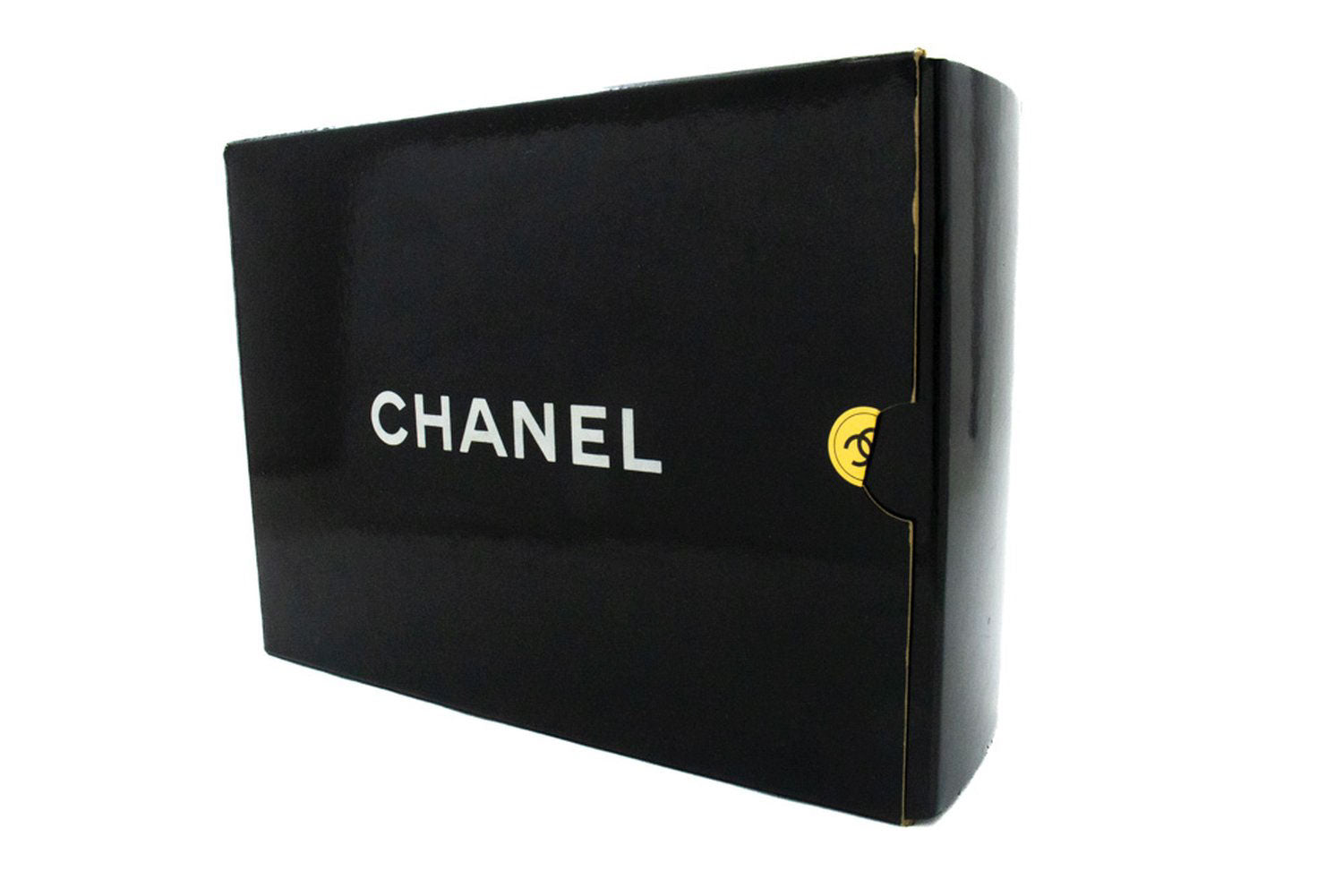 CHANEL Classic Double Flap 10" Chain Shoulder Bag Black Lambskin ag1 hannari-shop