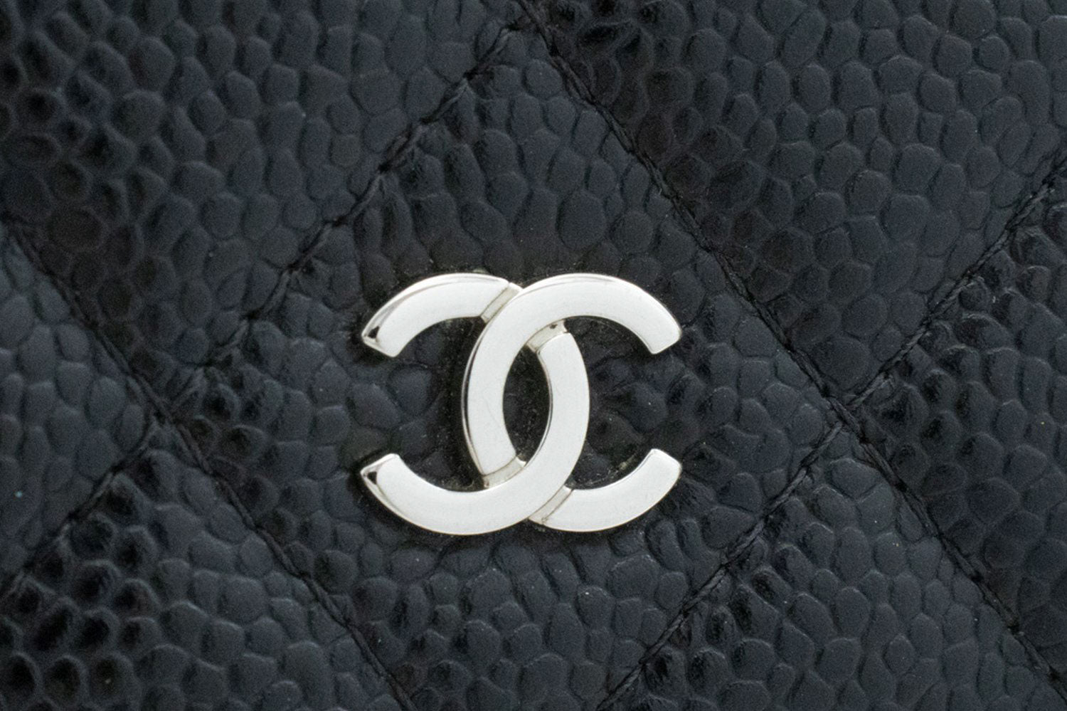 CHANEL Grained Calfskin Wallet On Chain WOC Black Shoulder Bag af5 hannari-shop