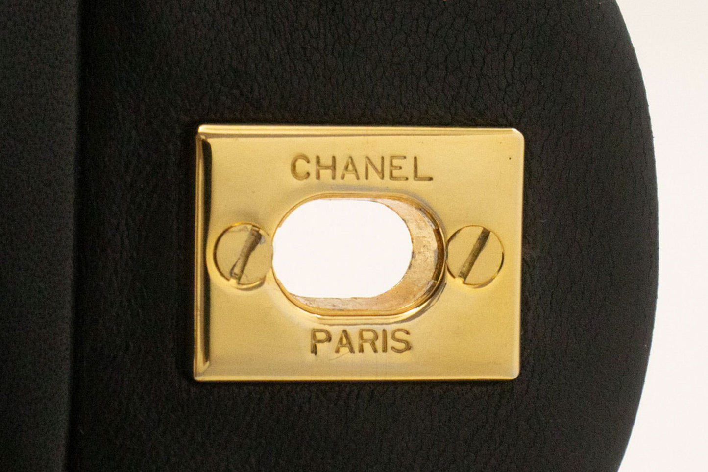 CHANEL Classic Double Flap 9" Chain Shoulder Bag Black Lambskin ag6 hannari-shop
