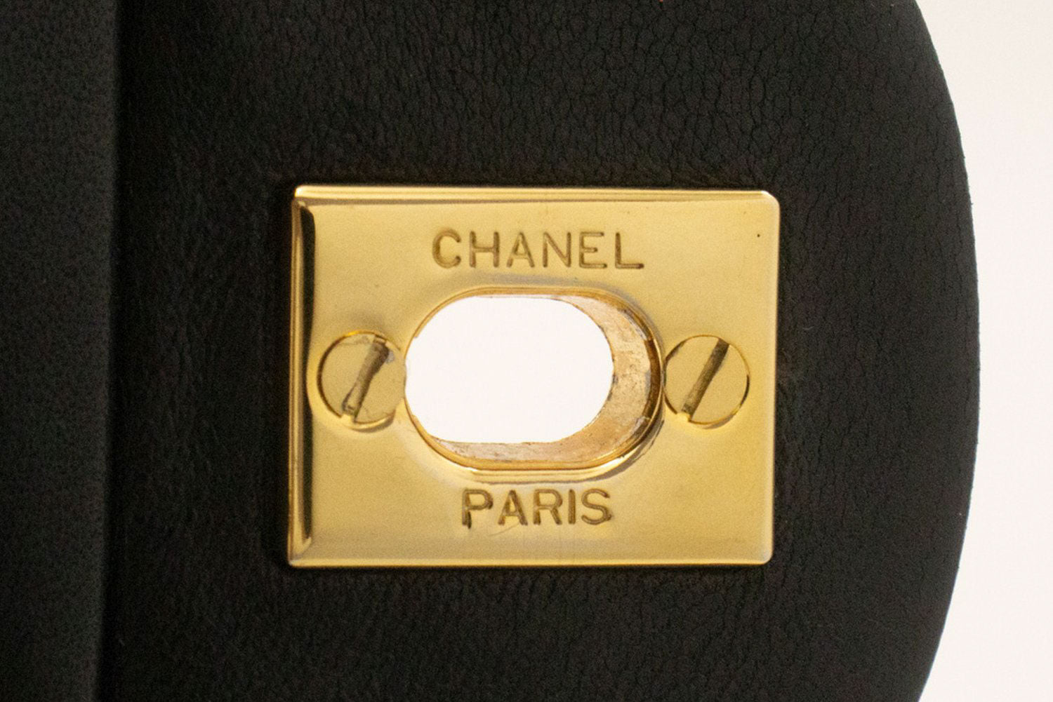 CHANEL Classic Double Flap 9" Chain Shoulder Bag Black Lambskin ag6 hannari-shop