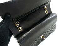 CHANEL Classic Double Flap Borsa a Spalla con Catena 10" in Pelle di Agnello Nera ag5 hannari-shop
