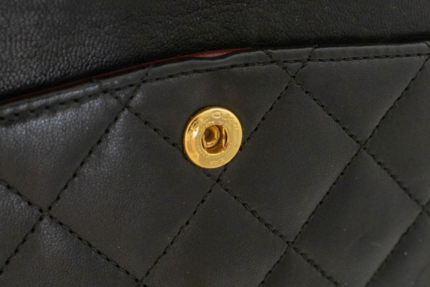 CHANEL Classic Double Flap 9" Chain Shoulder Bag Black Lambskin ak5 hannari-shop