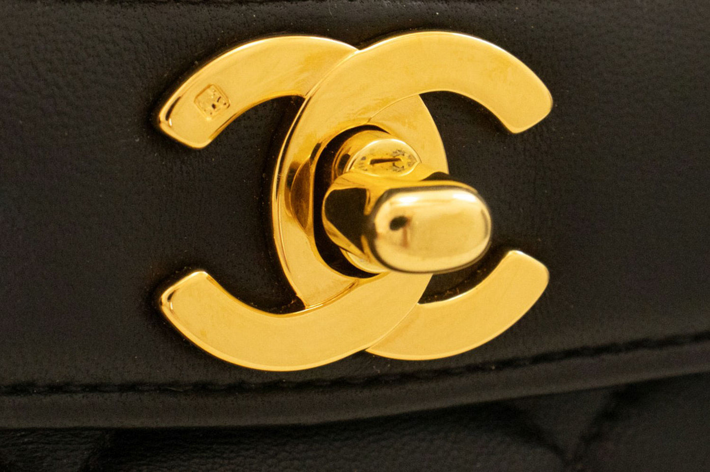 CHANEL Diana Flap Chain Shoulder Bag Black Quilted Lambskin ai3 hannari-shop