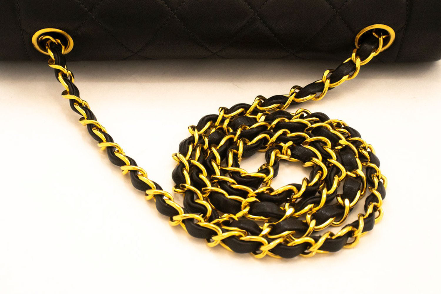 CHANEL Diana Flap Chain Shoulder Bag Black Quilted Lambskin ai3 hannari-shop