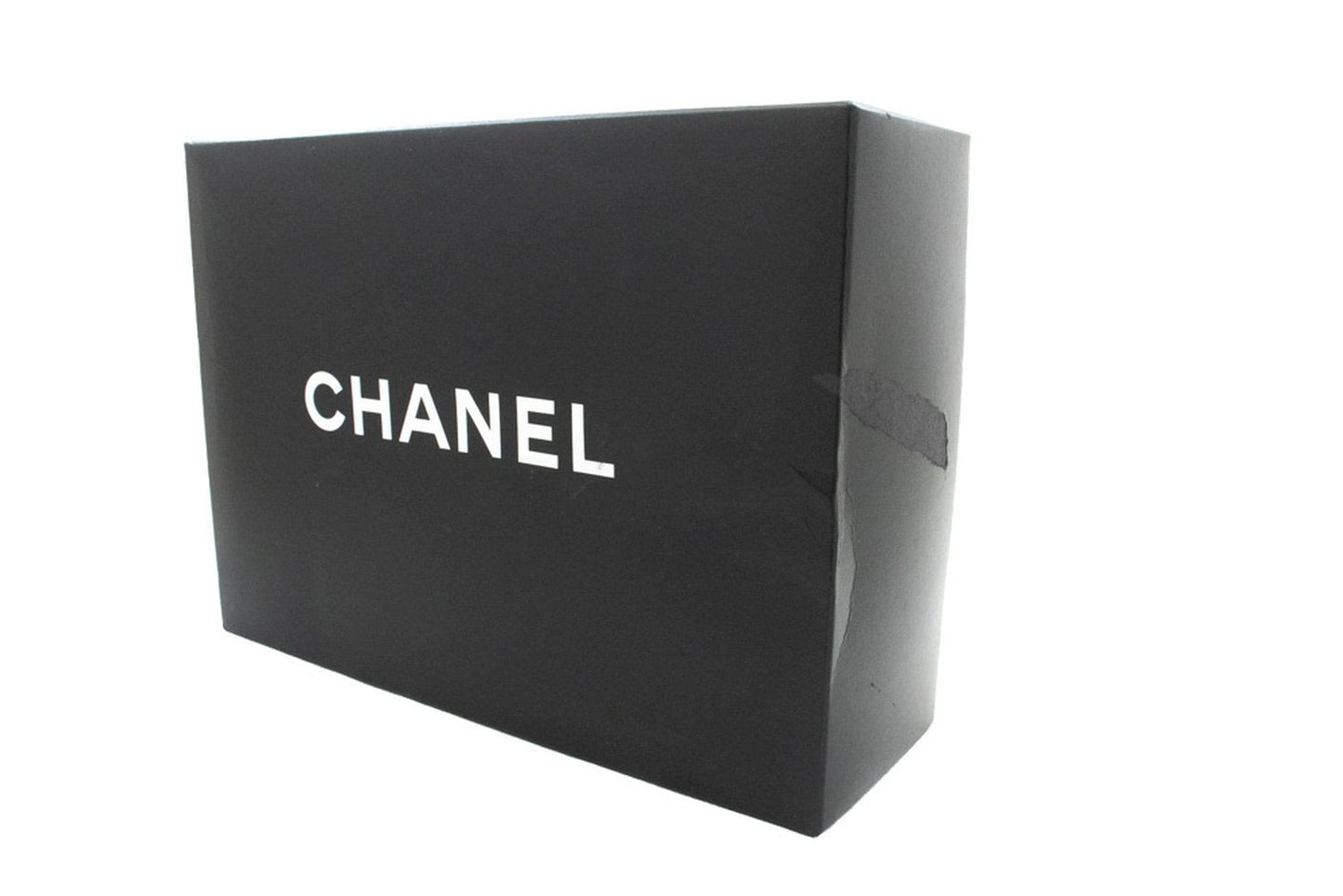 CHANEL V-Stitch Double Flap 10" Chain Shoulder Bag Black Lambskin ai5 hannari-shop
