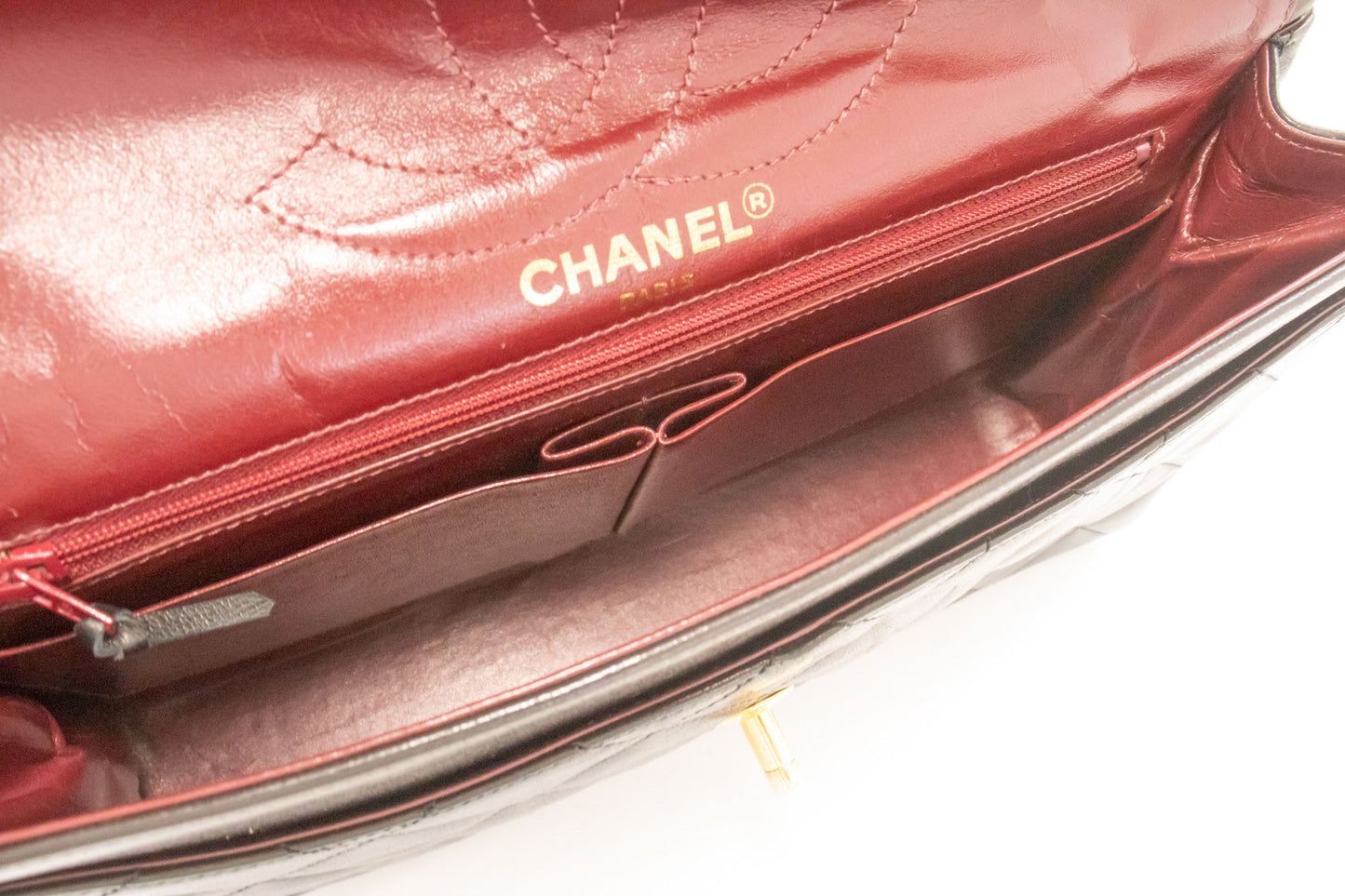CHANEL Paris Limited Vintage Chain Shoulder Bag Black Quilted Flap ak6 hannari-shop