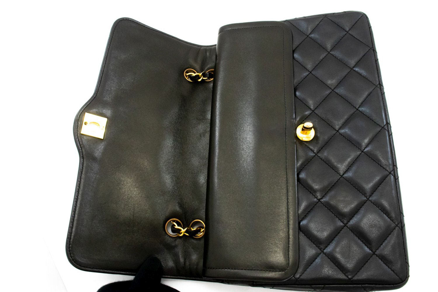 CHANEL Paris Limited Vintage Chain Shoulder Bag Black Quilted Flap ak6 hannari-shop