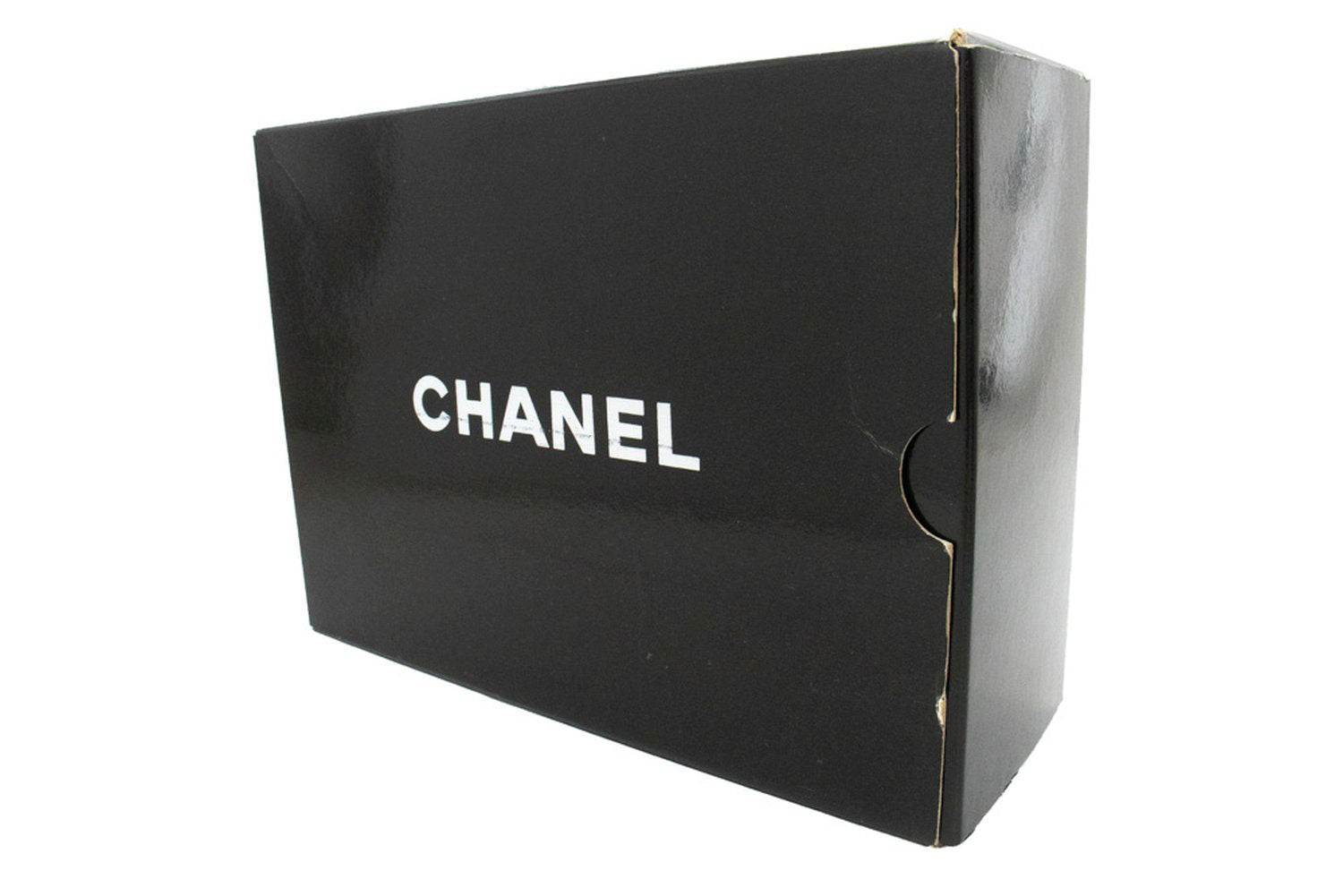 CHANEL Classic Double Flap 9" Chain Shoulder Bag Black Lambskin ai4 hannari-shop