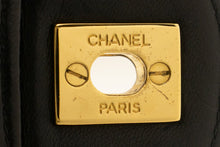 CHANEL Classic Grand sac à bandoulière en chaîne 11" à rabat en cuir d'agneau noir L95
