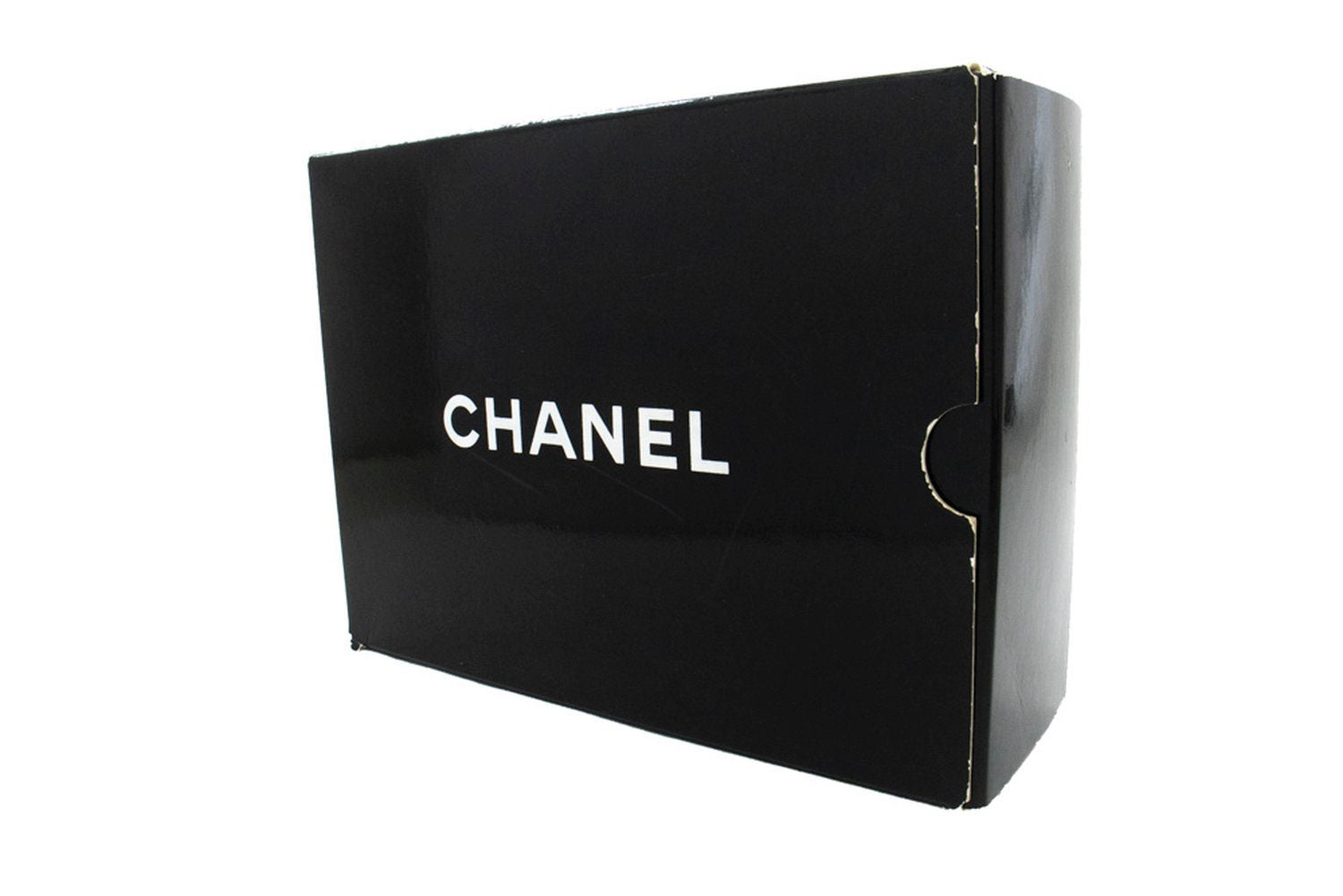 CHANEL Classic Double Flap 10" Chain Shoulder Bag Black Lambskin aj5 hannari-shop