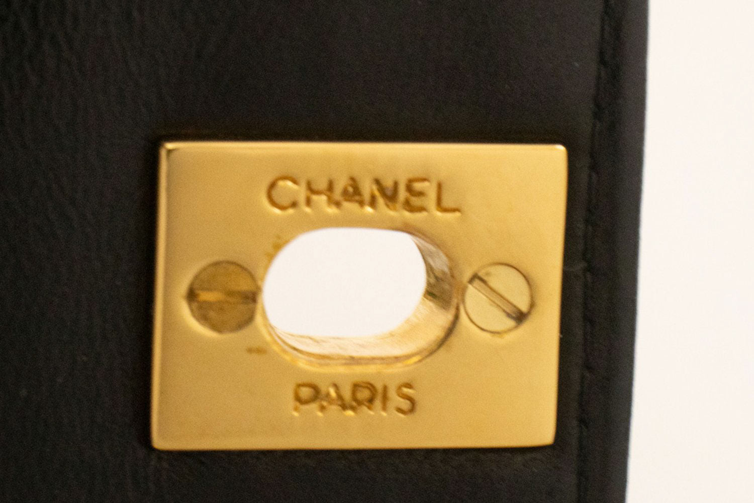 CHANEL Stripe Single Flap Chain Shoulder Bag Black Quilted aj3 hannari-shop