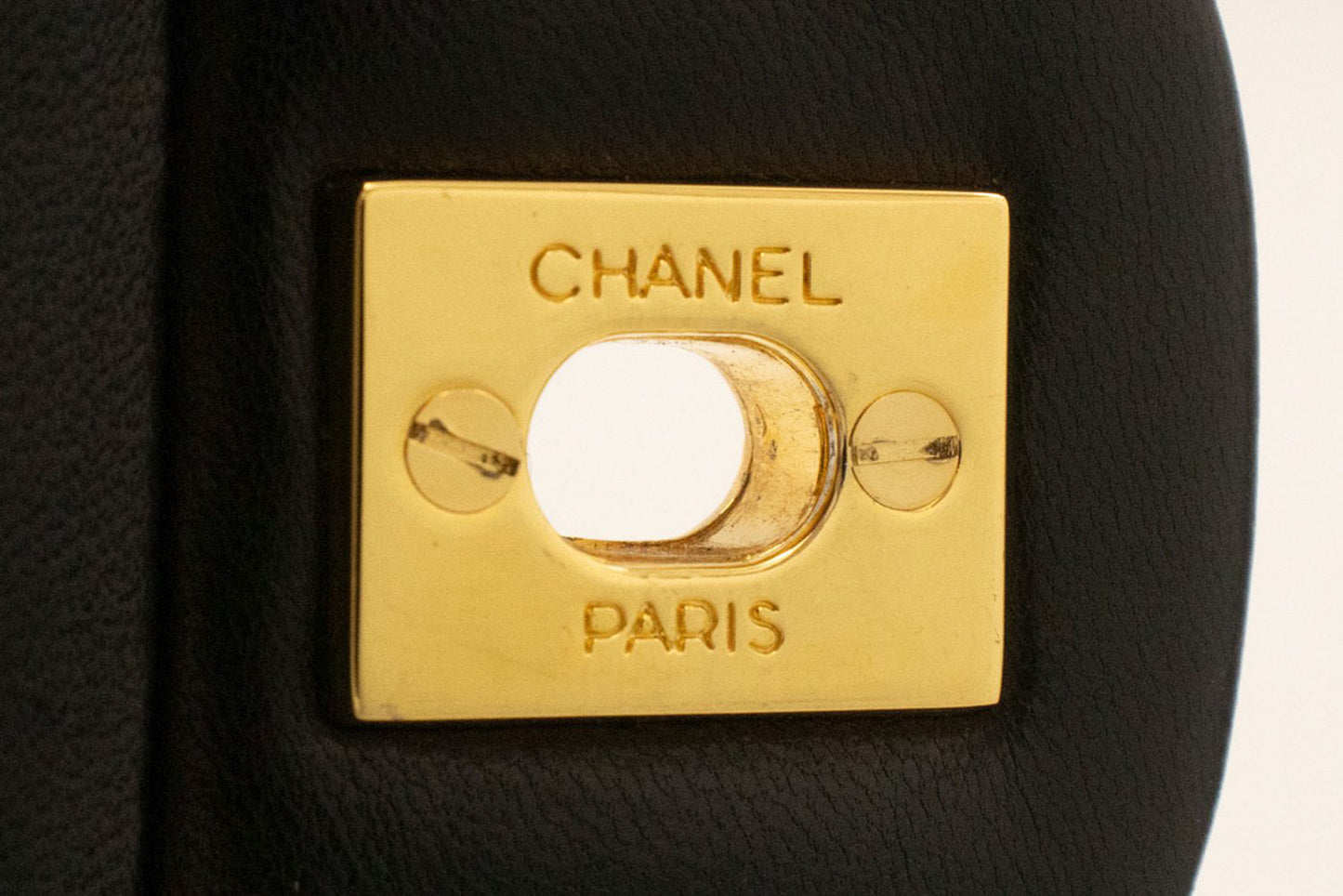 CHANEL Classic Double Flap 9" Chain Shoulder Bag Black Lambskin aj7 hannari-shop
