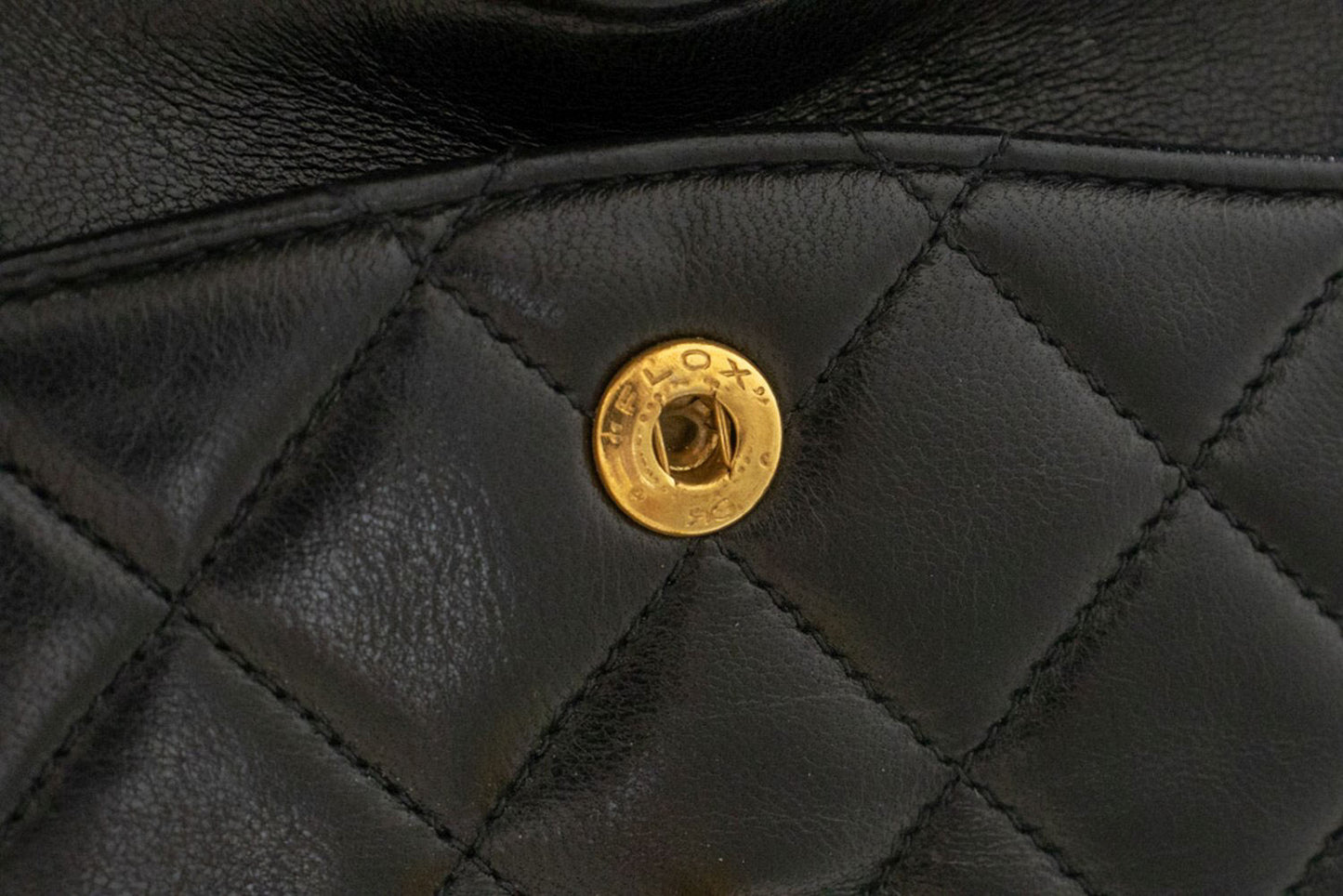 CHANEL Classic Double Flap 9" Chain Shoulder Bag Black Lambskin aj7 hannari-shop