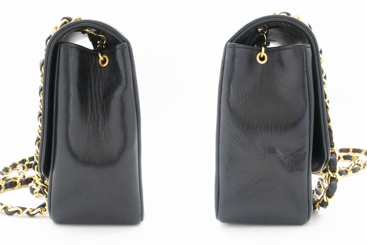 CHANEL Diana Flap Chain Shoulder Bag Black Quilted Lambskin ak2 hannari-shop