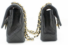 CHANEL Classic Double Flap 9" Chain Shoulder Bag Black Lambskin L41 hannari-shop
