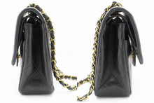 CHANEL Classic Double Flap 10" Chain Shoulder Bag Black Lambskin p18 hannari-shop