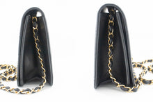 CHANEL Full Flap Chain Shoulder Bag Clutch Black Quilted Lambskin n36 hannari-shop