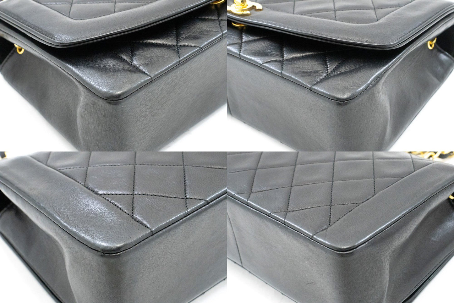 CHANEL Diana Flap Chain Shoulder Bag Black Quilted Lambskin am8 hannari-shop