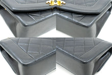 CHANEL Diana Flap Chain Shoulder Bag Black Quilted Lambskin Purse n80 hannari-shop