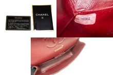 CHANEL Classic Double Flap 10" Chain Shoulder Bag Black Lambskin p18 hannari-shop