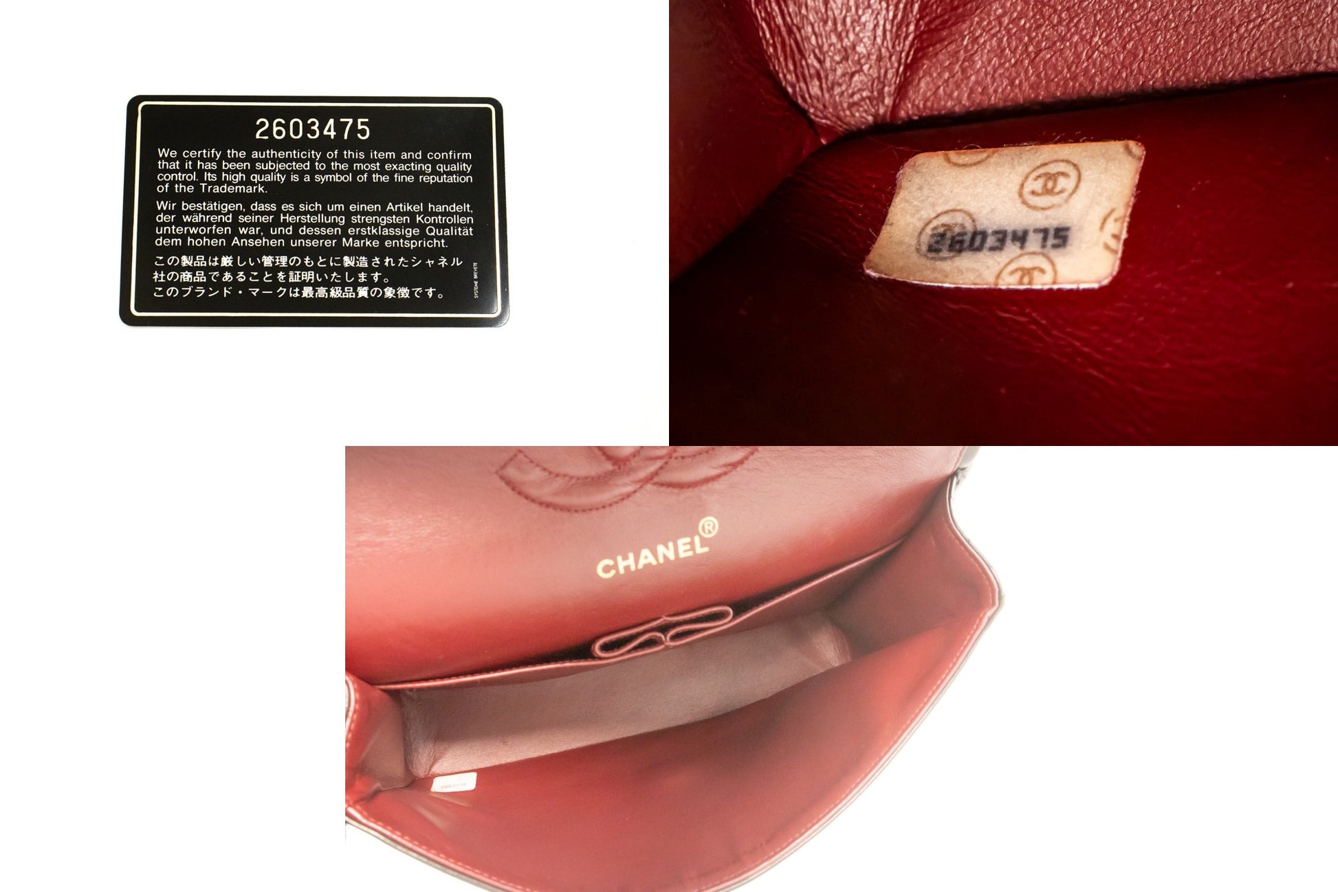 CHANEL Classic Double Flap 10" Chain Shoulder Bag Black Lambskin am1 hannari-shop