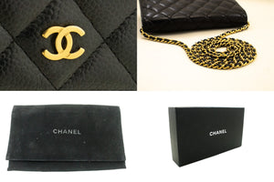 CHANEL Caviar Wallet On Chain WOC Black Shoulder Bag Crossbody n45 hannari-shop