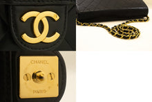 CHANEL Chain Shoulder Bag Clutch Black Quilted Flap Lambskin Purse n62 hannari-shop