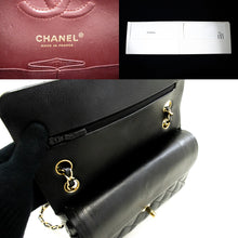 CHANEL Grained Calfskin Double Flap 9" Chain Shoulder Bag Black n49 hannari-shop