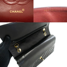 CHANEL Classic Double Flap Borsa a Spalla con Catena 10" in Pelle di Agnello Nera ag5 hannari-shop