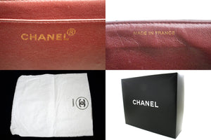 CHANEL Classic Large 11" Chain Shoulder Bag Flap Black Lambskin n20 hannari-shop