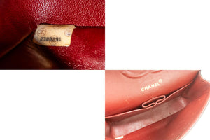 CHANEL Classic Double Flap 10" Chain Shoulder Bag Black Lambskin p21 hannari-shop