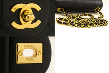 CHANEL Mini Square Small Chain Shoulder Bag Crossbody Black Lamb m44 hannari-shop