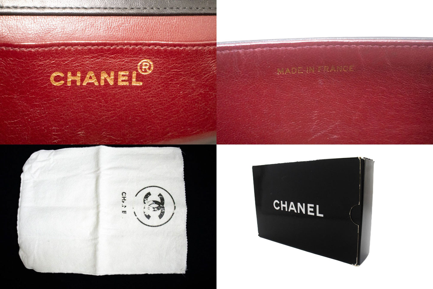 CHANEL Full Flap Small Chain Shoulder Bag Clutch Black Quilted ab7 hannari-shop
