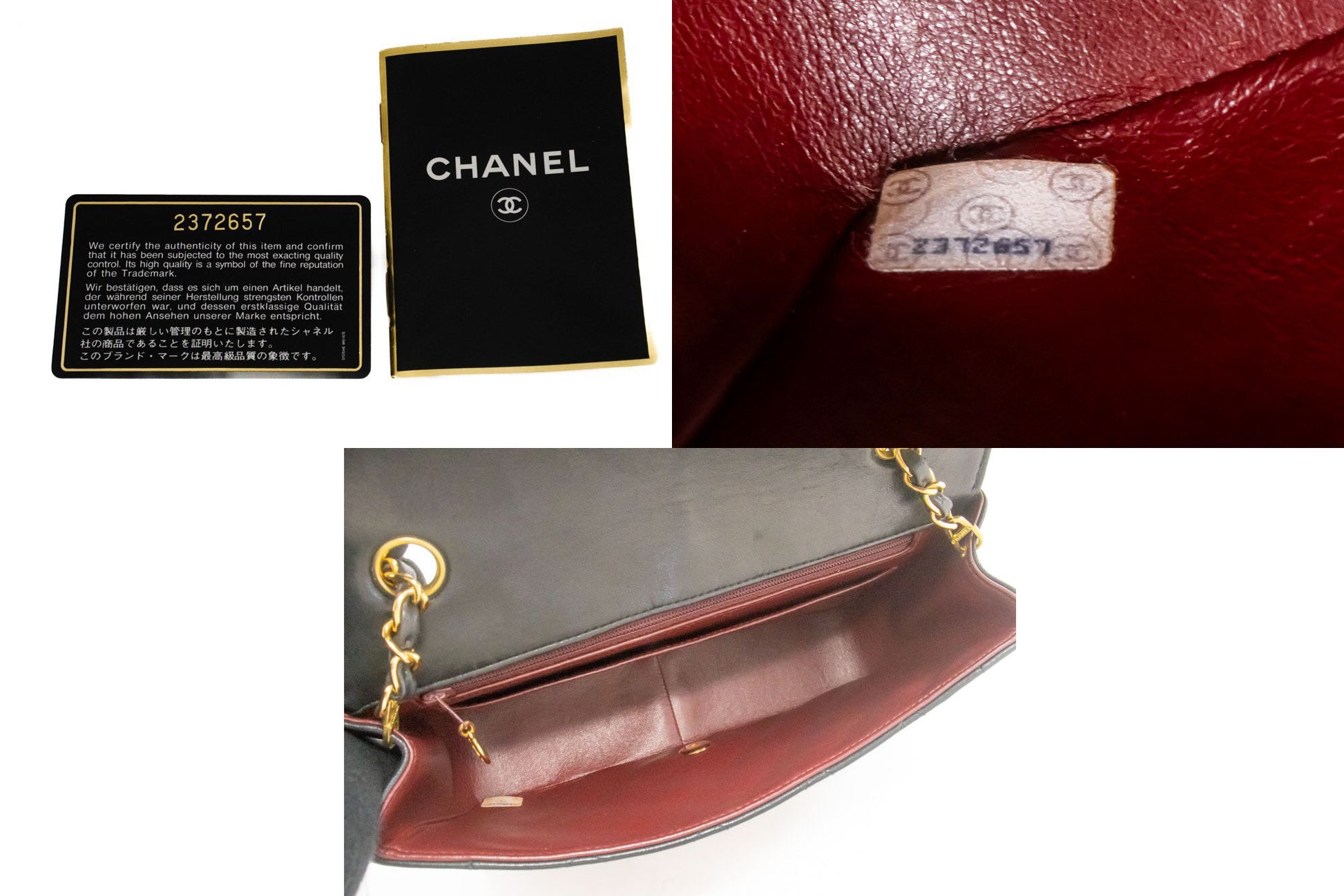 CHANEL Diana Flap Chain Shoulder Bag Black Quilted Lambskin Purse ah2 hannari-shop