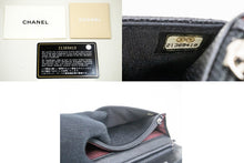 CHANEL Grained Calfskin Wallet On Chain WOC Black Shoulder Bag n94 hannari-shop