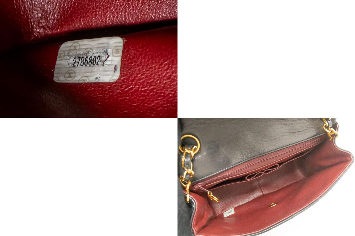 CHANEL Mini Square Small Chain Shoulder Bag Crossbody Black Lamb af9 hannari-shop