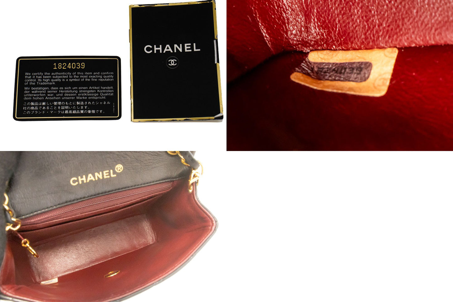 CHANEL Mini Square Small Chain Shoulder Bag Crossbody Black ai2 hannari-shop