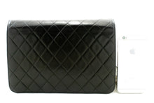 CHANEL Chain Shoulder Bag Clutch Black Quilted Flap Lambskin Purse m23 hannari-shop
