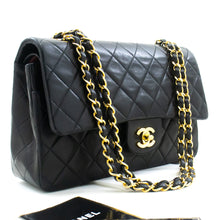 CHANEL Classic Double Flap 10" Chain Shoulder Bag Black Lambskin m19 hannari-shop